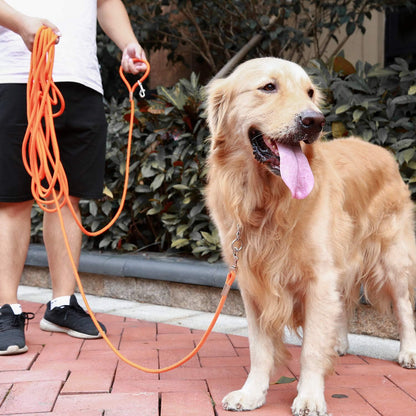Check Cord Large,Medium Small Dogs/Puppy Obedience Recall Training Agility Lead - 15Ft 30Ft 50Ft Training Leash(15Ft, Blue)